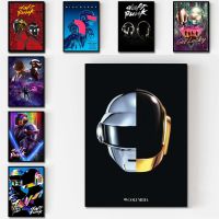 Daft Punk Helmet Random Access Memories Music Canvas Premium Poster Bedroom Decor Sport Landscape Office Room Decor Poster Gift Wall Décor