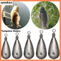 WENKEN ร้อน Quick Release Casting Tear Drop Shot Weights Hook Connector Sinker Line Sinkers ตกปลาทังสเตน