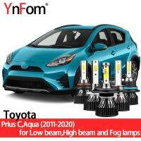 [Hot K] ชุดหลอดไฟไฟหน้ารถมอเตอร์ไซค์แบบ LED พิเศษของ Toyota สำหรับ Prius C Aqua NHP10 2011-2020ลำแสงต่ำ,ไฟสูง,ไฟตัดหมอก,อุปกรณ์เสริมรถยนต์