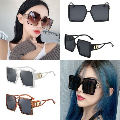Vintage Oversized Square Frame Letter D Eyewear Women 39;s Sunglasses Travel Decorative Car Driving Glasses Sunglasses for Men