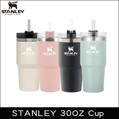 Stanley แก้วทัมเบลอร์20/30ออนซ์,แก้วทัมเบลอร์ลายเสือดาวแก้วกาแฟสแตนเลสพร้อมแก้วน้ำฝาครอบฟางขวดเก็บความร้อนถ้วยในรถ