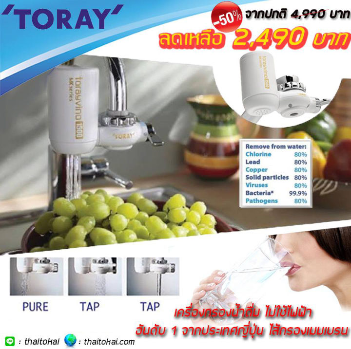 toray-vino-เครื่องกรองน้ำดื่ม100-จากประเทศญี่ปุ่น-รุ่น-mk2-กรองได้-1-500-ลิตร-สีขาว