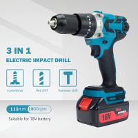 1/2 Inch 13mm Cordless Electric Screwdriver Ice Drill For Fishing 115NM Brushless Impact Drill For Makita 18V Lithium Battery