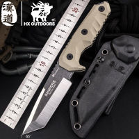 HX OUTDOORS Snipers Tactical Knives 7Cr17Mov 23CM สแตนเลส 59HRC มีดเดินป่า มีดพกเดินป่า Hunting Knife Straight Knife EDC （Every Day Carry）แคมป์ปิ้ง/ตกปลา/ปีนเขา/ดำน้ำ มีดพับที่ผู้ชายต