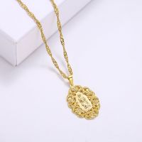 ✷㍿  Fashion Guadalupe Mary Necklace Filigree Pendant Gifts Mother