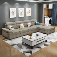 Spot parcel post Nordic Fabric Sofa Living Room Furniture Small Apartment Light Luxury and Simplicity Modern Faux Leather Imperial Concubine Latex Sofa