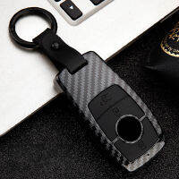 คาร์บอนไฟเบอร์ Matte Car Key Case สำหรับ Benz A-Class W177 2019 E-Class E43 W213 E400 2017 S-Class 2018 Auto Key Shell