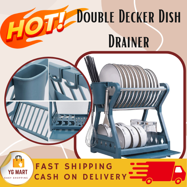 Yamyam Golden Mart Kitchen DoubleDecker Dish Drainer Rack Lazada PH