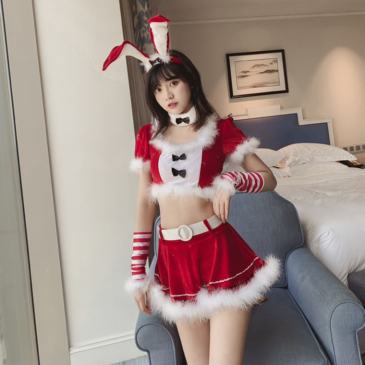 ชุดคริสมาสต์หญิงชุดคริสมาสต์สำหรับวันฮาโลวีน-cos-uniform-bunny-girl-ชุดคริสต์มาสญี่ปุ่นชุดเซ็กซี่