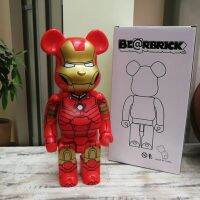 ของตกแต่งห้องเทรนด์อะนิเมะเหล็กแมงมุม Bearbrick400 % ตุ๊กตาขยับแขนขาได้ของเล่นแบบชุดสะสม N ภาพยนตร์ซูเปอร์ฮีโร่แมงมุม Avenger