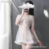 ?แฟนสาว ชุดชั้นใน ชุดนอนที่สวยงาม คอสเพลย์ชุดนอน Boring big skirt sleepwear nightgown transparent underwear girl Snow White veil net product 19252