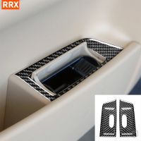 hot【DT】 5 E60 2004 2005 2006 2007 Rear Doors Ashtray Panel Cover Trim Sticker Carbon Car Interior Accessories