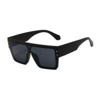 COOL&amp;KU Fashionable mens Personalized One-piece Sunglasses Trendy Flat Top Oversized UV400 Sunglasses A0098