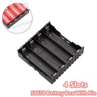 เคส ABS 18650ที่เสียบแบตเตอรี่แบบ DIY สำหรับ4สล็อตกล่องแบตเตอรี่3.7V 18650พร้อมติดตั้งง่ายเข็มกลัดคุณภาพสูงแข็ง