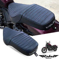 เบาะตอนเดียว ลายขวาง สีดำ สำหรับฮอนด้ารีเบล CUSTOM BLACK SADDLE RACER DUAL DOUBLE SEAT CUSHION HONDA REBEL1100 ปี 2021-2023