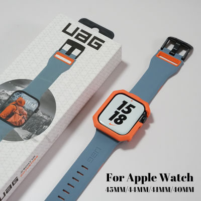 UAG สายซิลิโคนสำหรับนาฬิกา Apple Ultra 49Mm Watch Series 8/7/6/5/4/3/2/1สำหรับเปลี่ยนสายนาฬิกาข้อมือ45Mm 44Mm 41Mm 40Mm 42Mm 38Mm