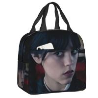 ☫▽ Funny Wednesday Addams Lunch Box Women Leakproof Addams Family Cooler Thermal Food Insulated Lunch Bag Kids School Children