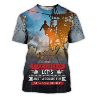 2021 Fashion trend short sleeveLove Electrician 3D All Over Printed Clothes JA05883D T Shirt