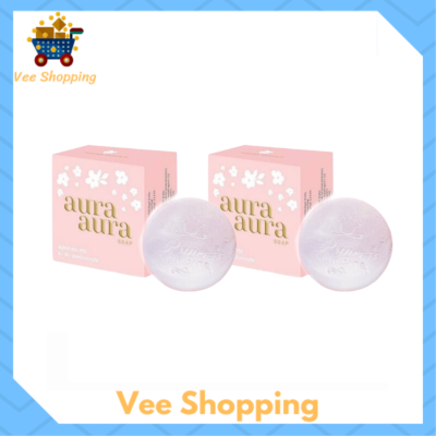 ** 1 แถม 1 ** สบู่หน้าเงา Aura Aura Soap by Princess Skin Care ปริมาณ 80 g. / 1 ก้อน