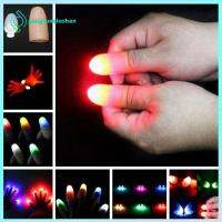 GONGRUOQIUSHAN 1 Pc ของขวัญตกแต่ง อุปกรณ์ประกอบฉากมายากล ของเล่นเรืองแสง Light Up Thumbs ไฟเหนี่ยวนำ นิ้วกระพริบ ไฟนิ้วมือ