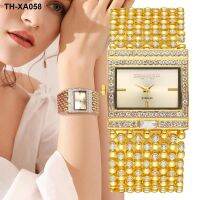 brand light luxury ladies square niche quartz watch stainless steel temperament diamond