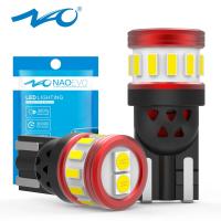 NAO 5W5ไฟ LED T10 W5W สว่างมากป้องกันข้อผิดพลาด CANBUS โคมไฟอัตโนมัติ12V T15 W16W แผ่นลิขสิทธิ์ภายในรถยนต์หลอดไฟด้านข้าง