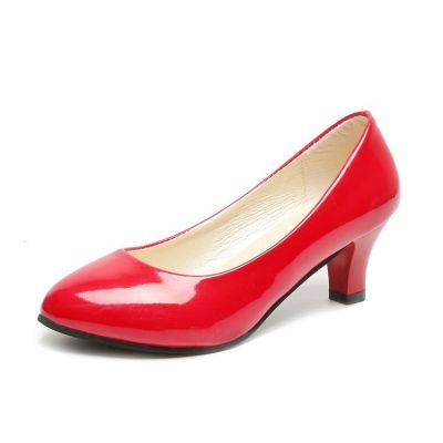รองเท้าหนังส้นสูง39 "สำหรับผู้หญิง,รองเท้าคุณภาพสูงและใหม่ส้นสูงสีดำคลาสสิก Amp สีขาวปั๊มสำหรับผู้หญิงออฟฟิศสีขาวสีแดงเซ็กซี่566
