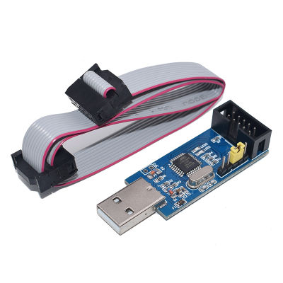 เครื่องโปรแกรมเมอร์ USBasp USBISP AVR 51 AVR MCU ตัวดาวน์โหลด ISP พร้อมป้องกันกระแสไฟเกินกู้คืนข้อมูลด้วยตนเอง