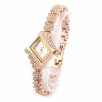 Brand Fashion Women Watches Bracelet Watch Luxury Ladies Crystal Quartz Rhombus Bangle Rhinestone Wrist Watch Relogio Feminino