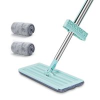 【TIMIN Home Tools】 Flat Mopbree Hand Washing Microfiber Pad Wet And Dry Home House Office Cleaning Tool 360 Rotation Mop Kitchen Floor Clean