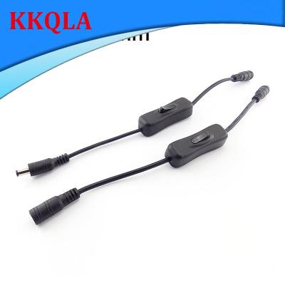 QKKQLA DC Male to Female Power On Off switch Cable 5.5 X 2.1mm Power Supply Connector Cord Adapter 5V 12V 24V for LED Strip