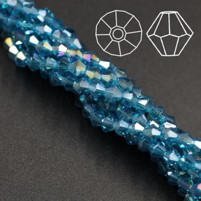 2mm 190Pcs Crystal Glass Faceted Sharp Beads DIY Making Jewelry Clear AB Color