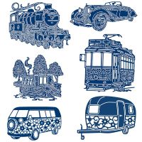 Steam Train Metal Cutting Dies Bus Tram Vintage Car Roadster Stencils For DIY Scrapbooking Decor Embossing Handcraft 2019 Die  Scrapbooking