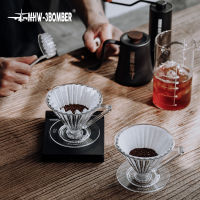 12ถ้วยกาแฟ Dripper V60ทนความร้อน PTCG กาแฟกรองถ้วยแก้วหยดหม้อกรองกระดาษสำหรับ Barista เครื่องมือ