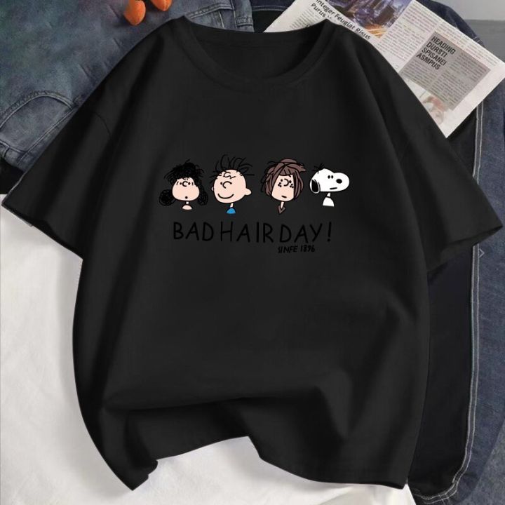 พร้อมส่ง-เสื้อยืดสตรีแขนสั้นคอกลมพิมพ์ลายฤดูร้อน-เสื้อยืดแฟชั่น-เสื้อยืดสีขาว-เนื้อผ้านุ่มใส่สบาย-062