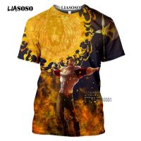 2023 NEW   2023 LIASOSO Anime The Seven Deadly Sins Mens T-shirt Japanese Meliodas Hawk Escanor Estarossa 3D Print Tshirt Summer Casual Shirt  (Contact online for free design of more styles: patterns, names, logos, etc.)