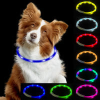 Led Usb Dog Collar Dog Accessories Accessories Night Luminous Charge Collar Night Safety Flashing Glow Collar