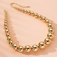 Bead Gold Necklace Women Ball Chain Gold Necklace Women - Gold Color Beads Chain - Aliexpress