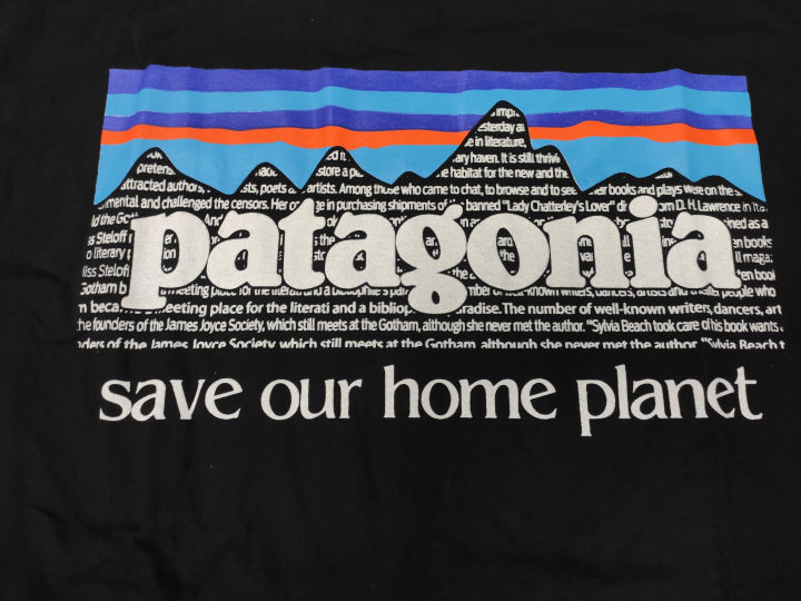 patagonia-เสื้อยืด-คอกลม-แขนสั้น-แฟชั่น-ลายภูเขา-พาตาโกเนีย-ปาตาโกเนีย-save-our-home-planet-unisex