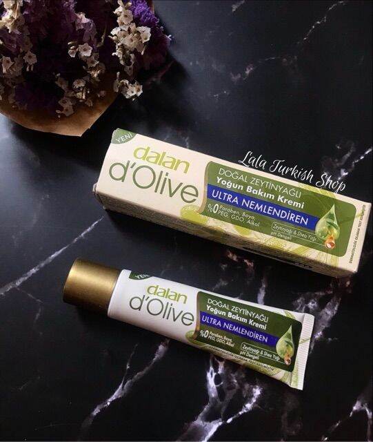 ครีมน้ำมันมะกอกแพคคู่-2หลอด-สินค้านำเข้าจากตุรกี-dalan-dolive-pure-olive-oil-intensive-care-cream-hand-amp-body-20-ml