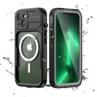 Outdoor IP68 Waterproof Case For iPhone 14 Pro Max Plus Magnetic Suction Wireless Diving Swimming Protection Mobile Phone Cover
