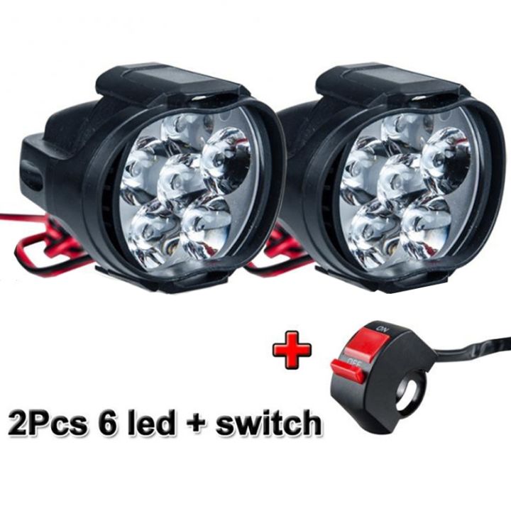 2pcs-6led-motorcycle-headlight-universal-white-spotlight-electric-vehicle-scooters-lamp-high-brightness-modified-auxiliary-bulbs