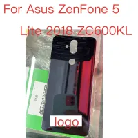 เคส Asus Zenfone 5 Lite ตัวฝาหลังแบตเตอรี่2018 ZC600KL ZC600KL แผงประตูแก้วด้านหลังพร้อมเลนส์กระจกที่จับกล้องรูปตัวยู