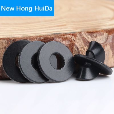 100PCS PVC Washers M2 M2.5 M3 M4 M5 M6 M8 M10 M12 Soft Plastic Gasket Black Insulation Flat Paded For Screws Nails  Screws Fasteners