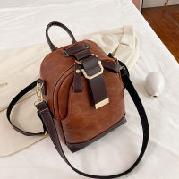 New Fashion Women Leather Backpack Small PU School Bag Backpacks for Teenage Girls Vintage Double Shoulder Bags Mochila Feminina