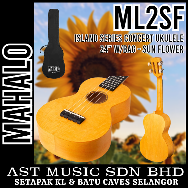 Mahalo Ukuleles Ml2Sf Island Concert Ukulele - Sunflower Ml-2-Sf | Lazada