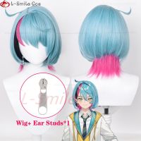 VTuber NIJISANJI EN Cosplay ILUNA Kyo Kaneko Cosplay Wig Short Heat Resistant Synthetic Hair Party Woman Girl Wigs + Wig Cap Nails Screws Fasteners