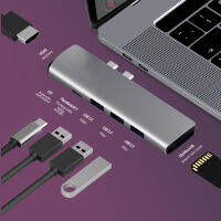 USB 3.1ประเภท C Hub เพื่อ HDMI อะแดปเตอร์4พันสายฟ้า3 USB C Hub พร้อม Hub 3.0 TF SD อ่านสล็อต PD สำหรับ Pro อากาศ2018-2020