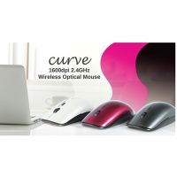 **ลด!! กระหน่ำ สินค้า เคลียสต็อค เกรด B** CLiPtec รุ่น RZS841 CURVE เม้าส์ไร้สาย แถมฟรี แผ่นรองเม้าส์