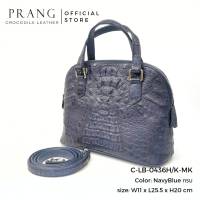 Prang Crocodile Leather Top Handle Bag Handbag กระเป๋าถือสตรี กระเป๋าผู้หญิง หนังจระเข้ C-LB-0436H/K-MK